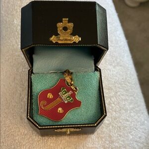 Juicy Couture Gold Shield Pendant with Engraving